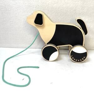 LOVEVERY The Pull Pup Wooden Push Pull Doggy Toy